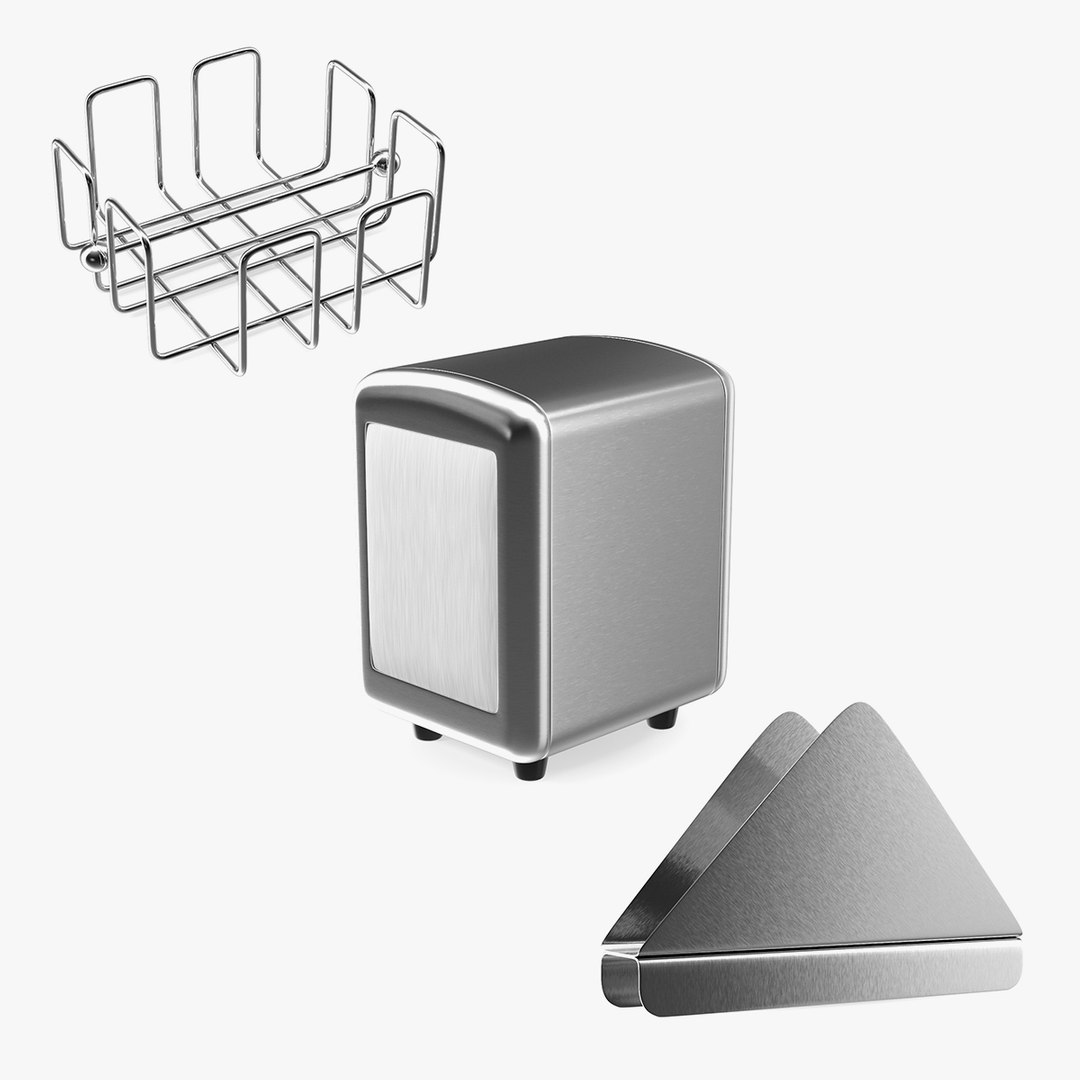 Napkin Holders Collection 3D model preview