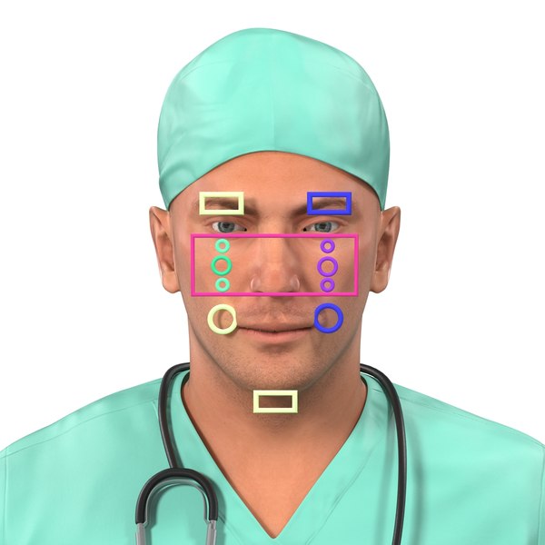 3d model rigged doctors male surgeon