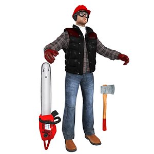3d model jack worker 6 man