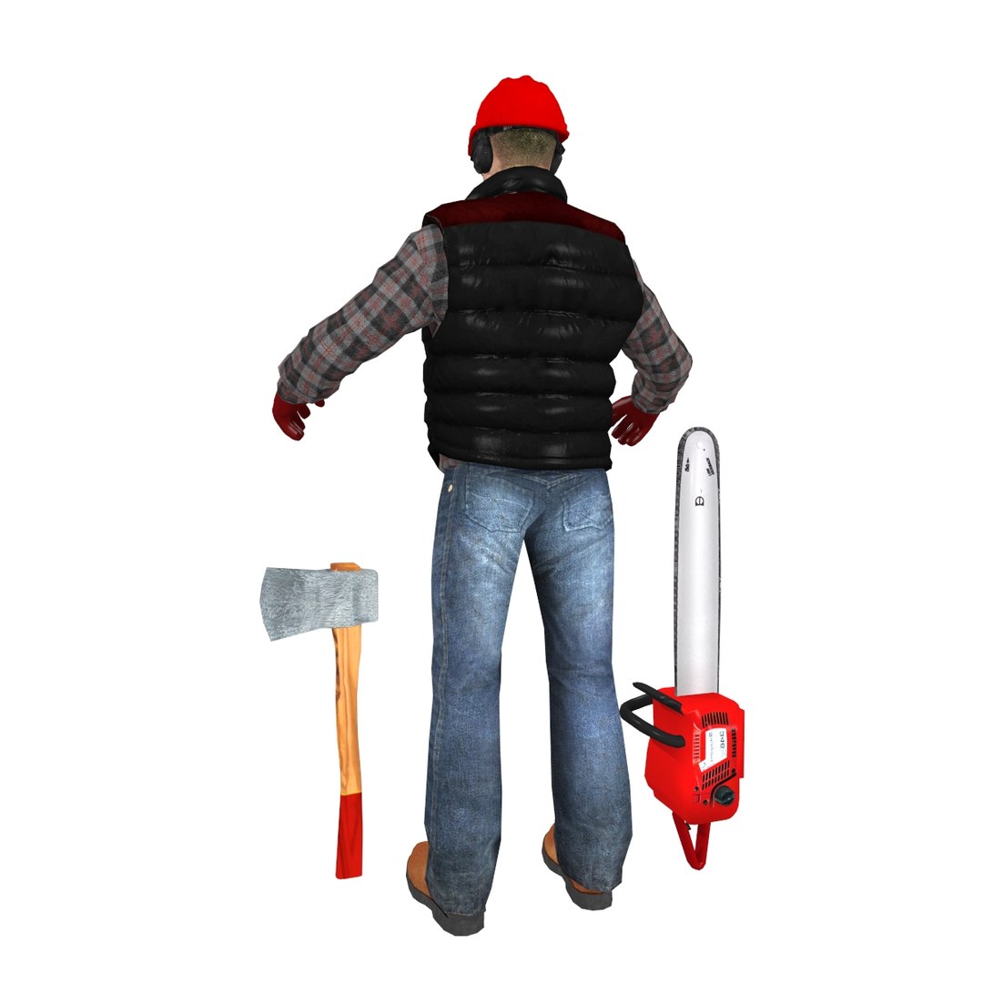 3d model jack worker 6 man