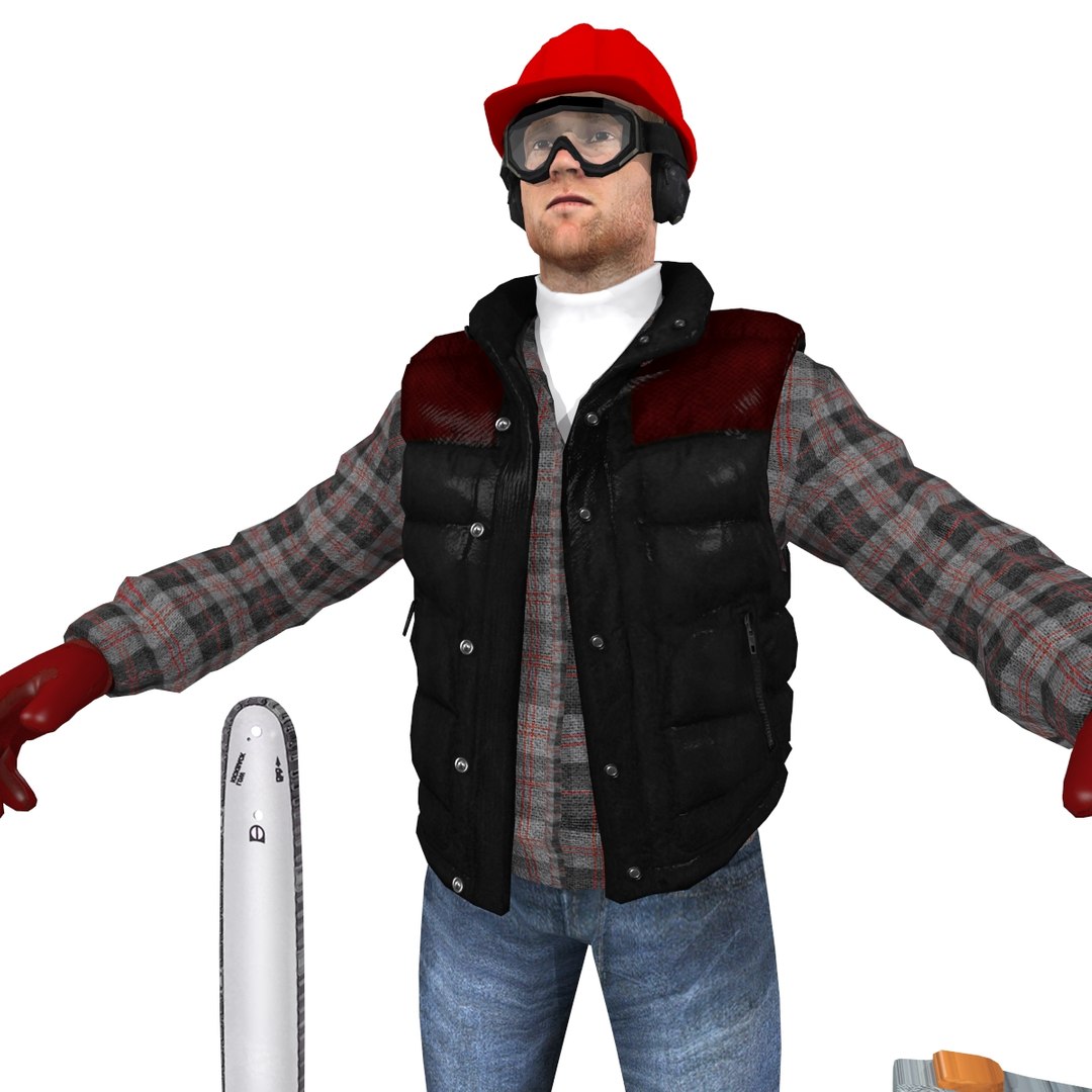 3d model jack worker 6 man