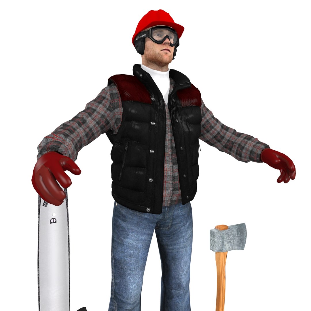 3d model jack worker 6 man