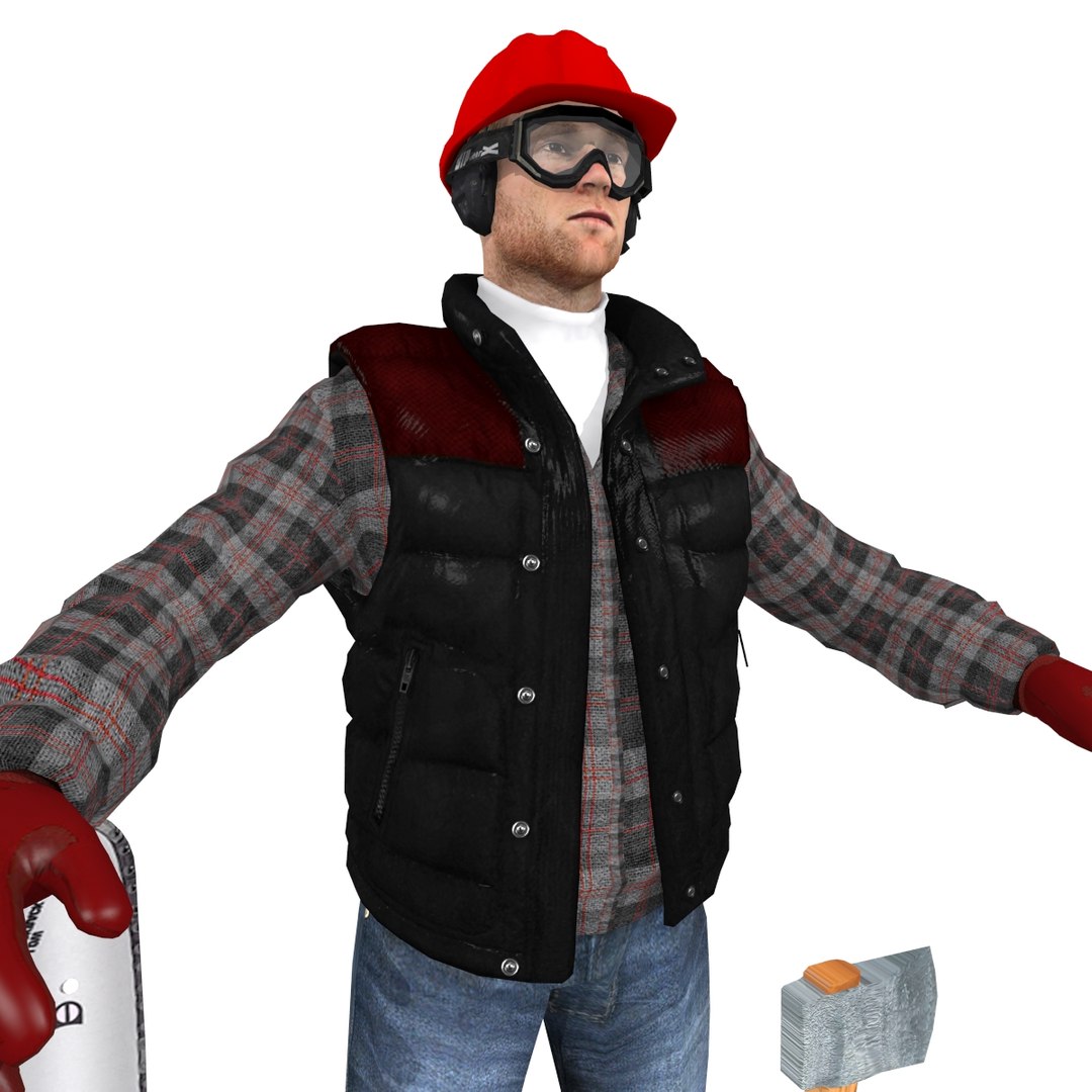 3d model jack worker 6 man