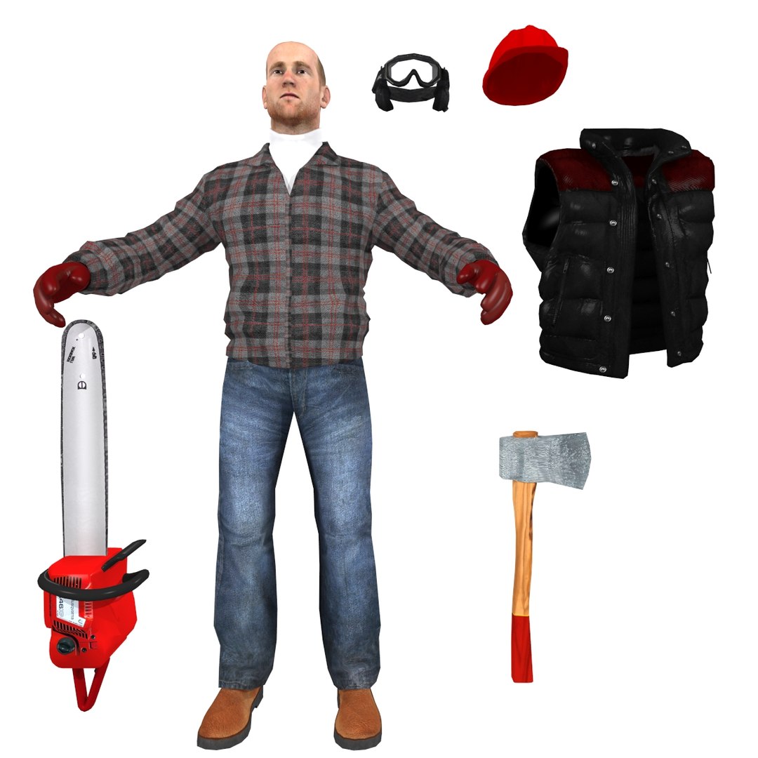 3d model jack worker 6 man