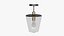 3D model Flush Mount Lamp Bronze Clear Glass