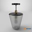 3D model Flush Mount Lamp Bronze Clear Glass