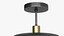 3D model Flush Mount Lamp Bronze Clear Glass