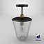3D model Flush Mount Lamp Bronze Clear Glass