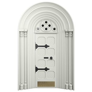 Entrance classic door 124 3D model