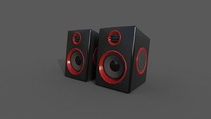 JALTECH USB Super Bass Speakers 3D model Low Poly Low-poly 3D model