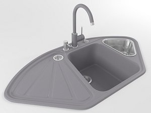 delta grey kitchen sink 3D model