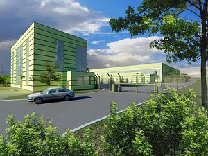 3d plant office building model