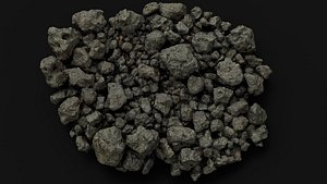 3D volcanic rocks debris pile PBR photogrammetry