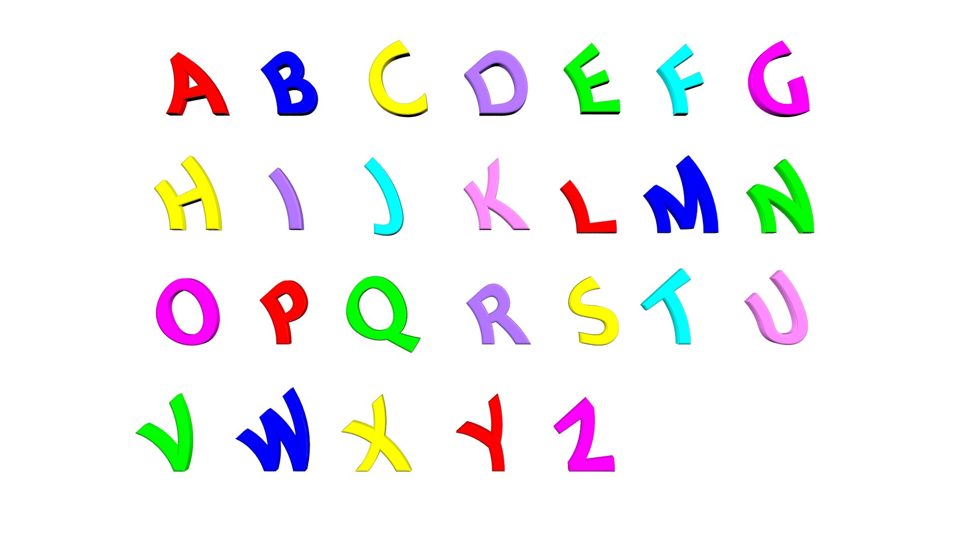 Alphabets Rig With Stretch And Squash 3D - TurboSquid 1926920