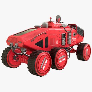 Mars Rover Concept 2 Red 3D