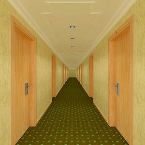 3d hotel corridor model