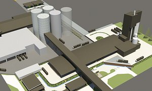 Layout of mini Cement plant 3D model