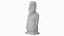 Moai Hoa Hakananai Branco para impressão 3D