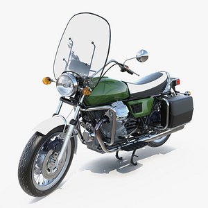 classic motorbike rigged bike model