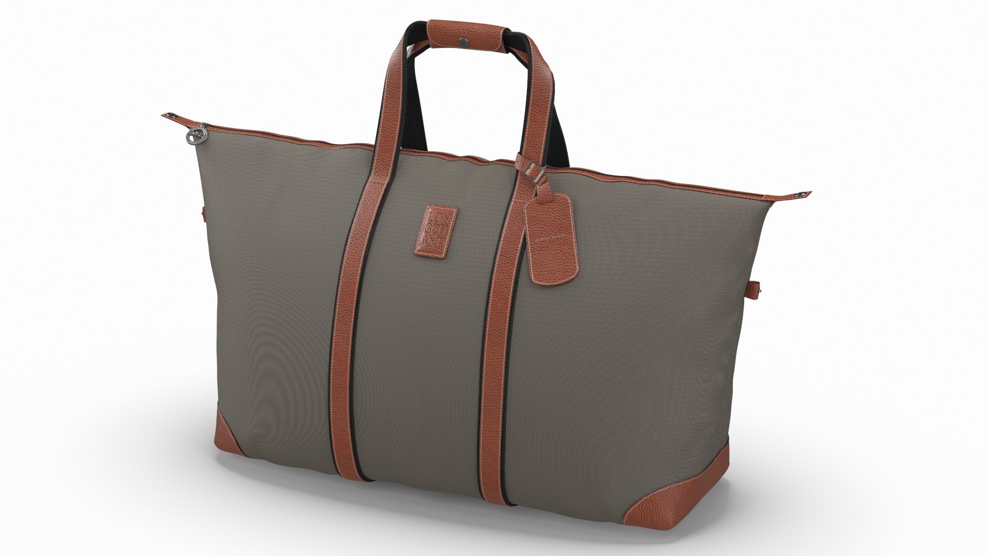 Man Travel Bag LONGCHAMP Brown 3D model preview