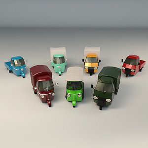 Low Poly 3-Wheeler Pack