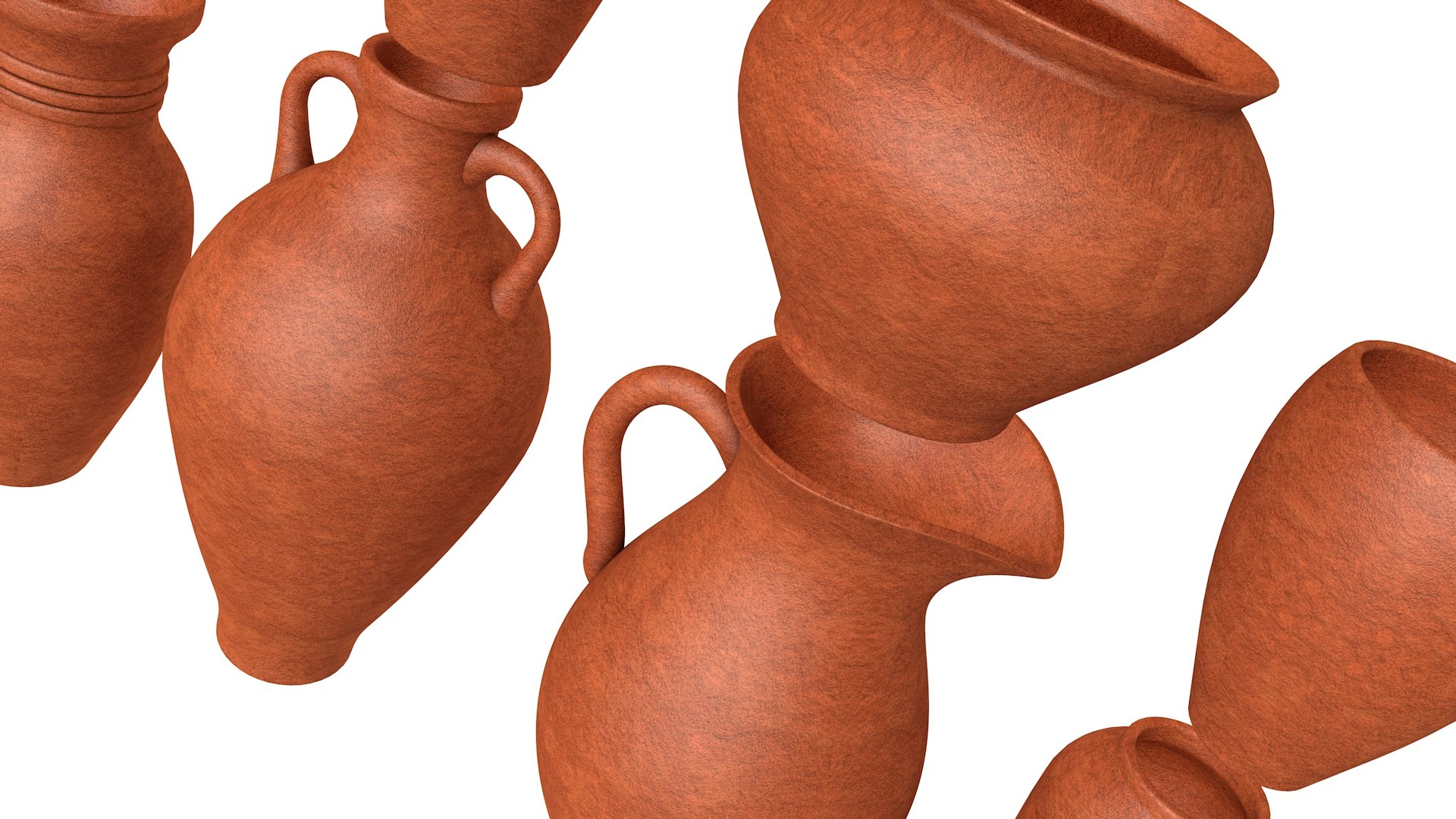 Artisan Clay Vases Collection 3D - TurboSquid 1920309