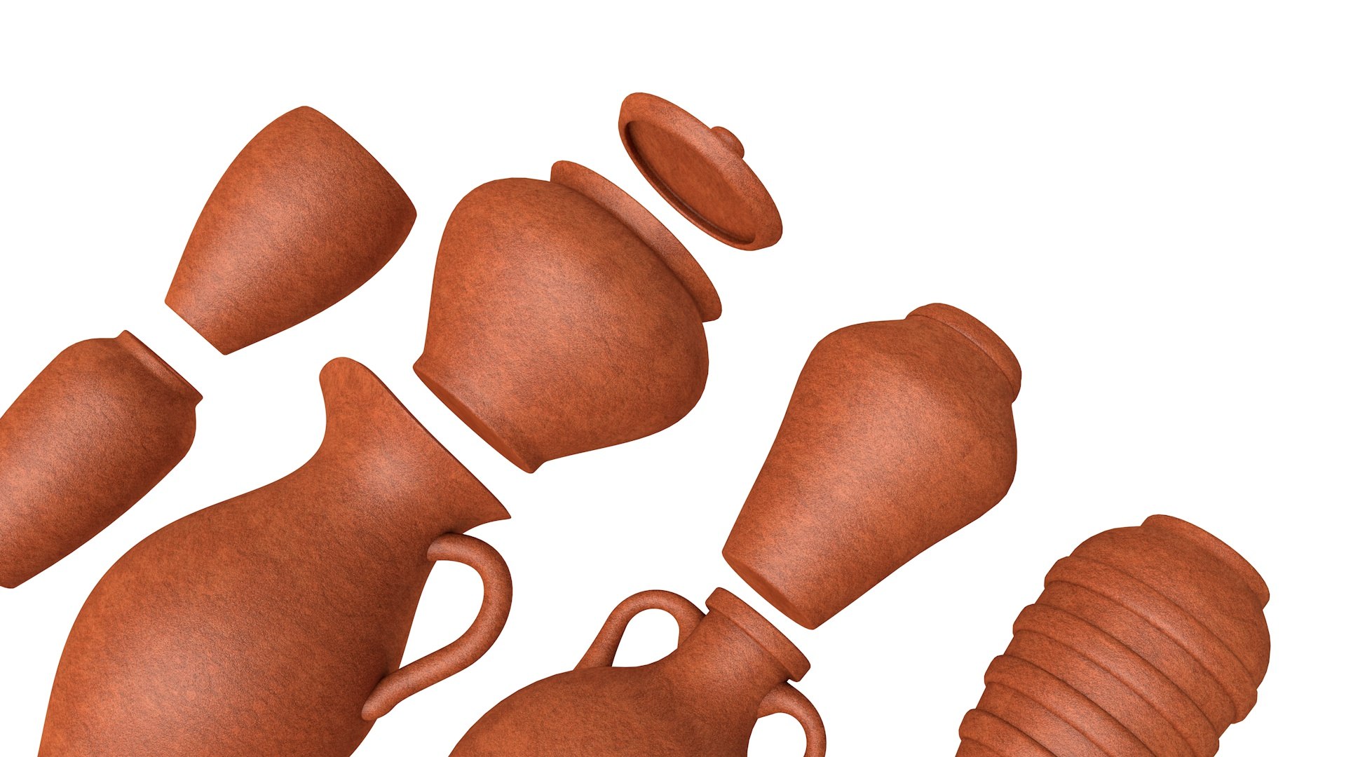 Artisan Clay Vases Collection 3D - TurboSquid 1920309