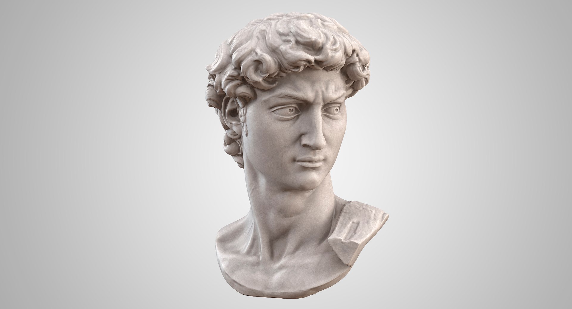 3D David Head Sculpture - TurboSquid 2342854