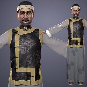 Chinese ancient Qing Dynasty members 3D