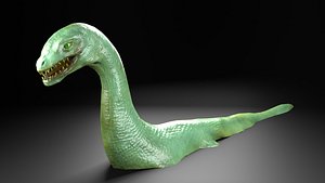 3D model Low poly Loch Ness monster  game model unityunreal engine