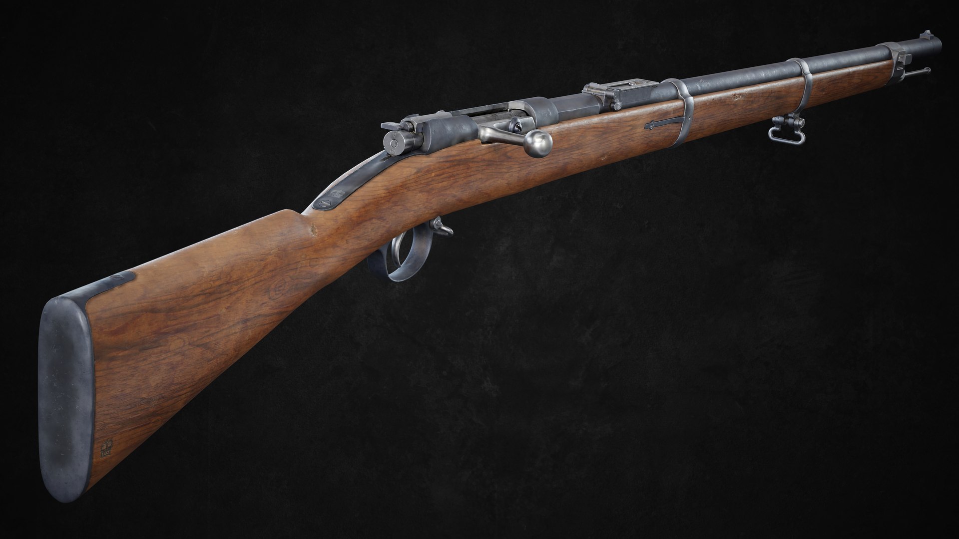 Rifle German Mauser Gewehr 71 Model - TurboSquid 2026678