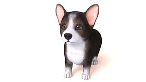 3D Pembroke Welsh Corgi Dog