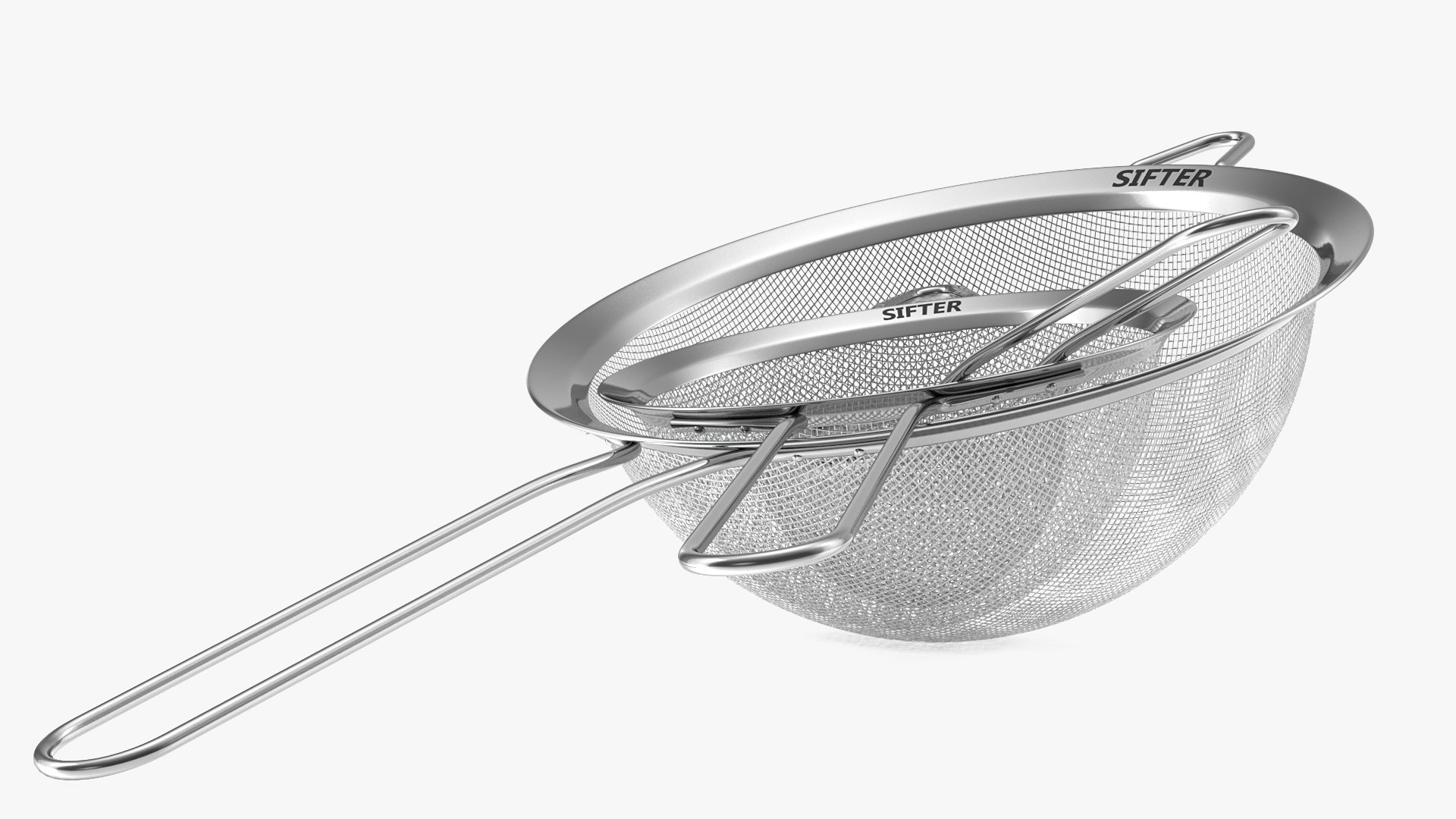 Stainless steel kitchen strainers 3D model TurboSquid 1568552