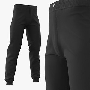 3D Mens Jogger Sweatpants Apparel Black model