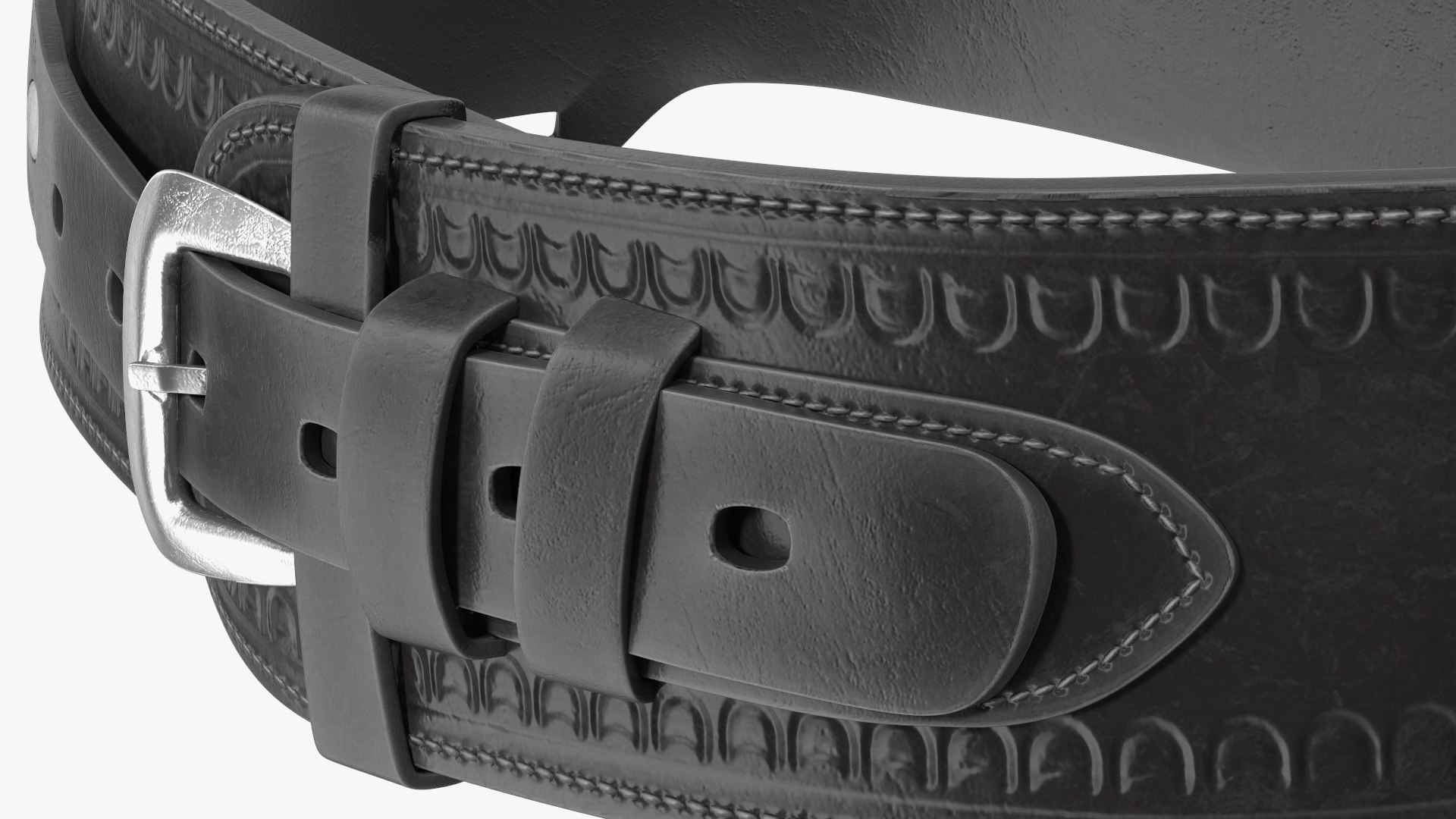 Gun Belt Leather Black 3D TurboSquid 1807386