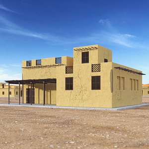 3D Middle Eastern Traditional House