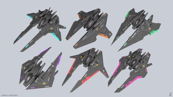 modelo 3d Colección de naves espaciales de baja poli. - TurboSquid 2239574