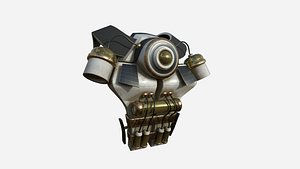 3D model SciFi Backpack B06 White Bronze - Fashion Character Design