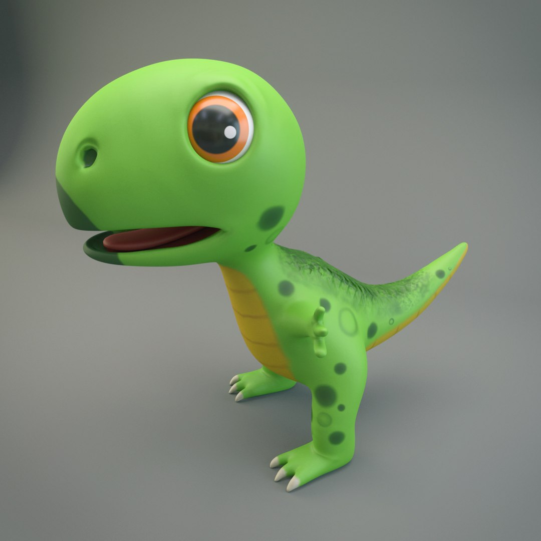 Dinosaur Cartoon 3D Model - TurboSquid 1215188