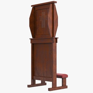 3D Confessional Kneeler