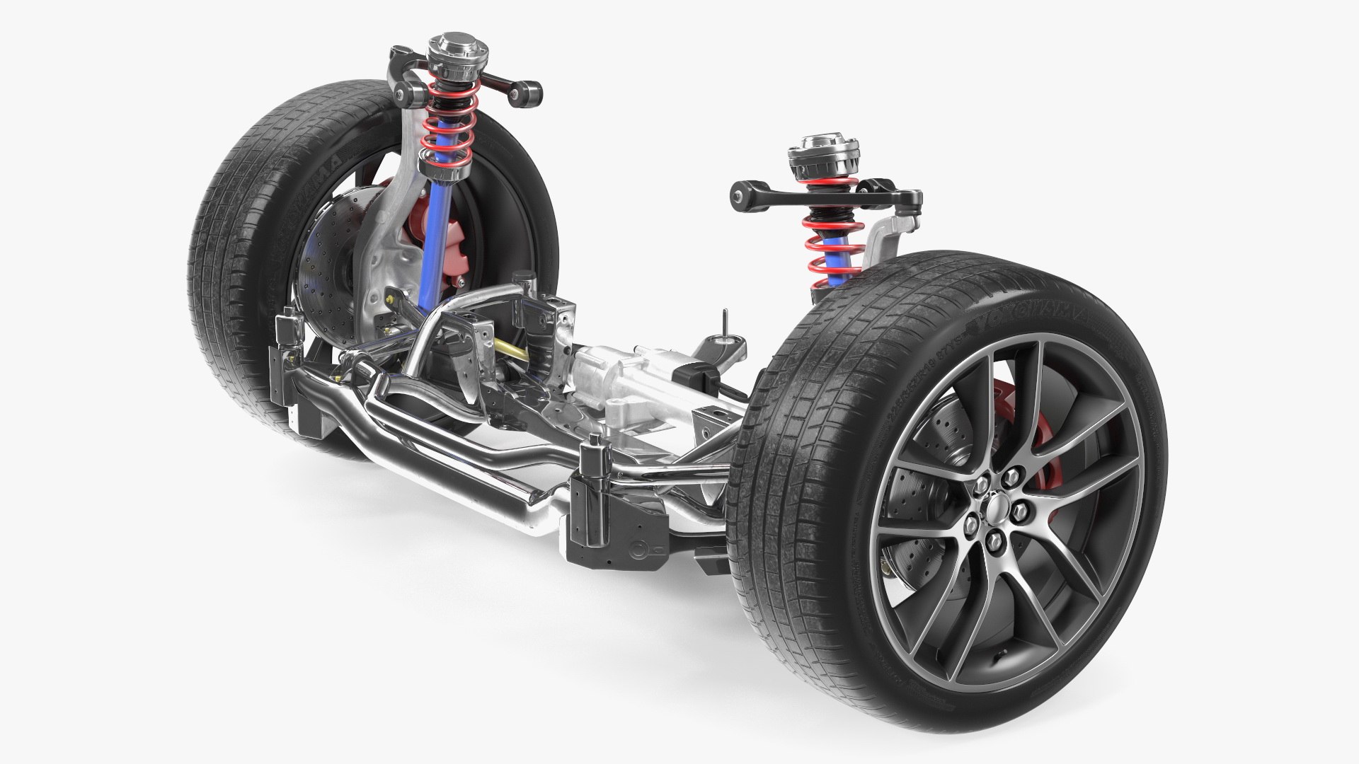 Car Suspension System 3D model preview