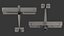 3D model avro 504k biplane