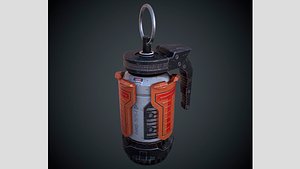 Scifi Grenade PBR 3D model