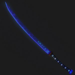 CYBERPUNK KATANA LOWPOLY 3D model