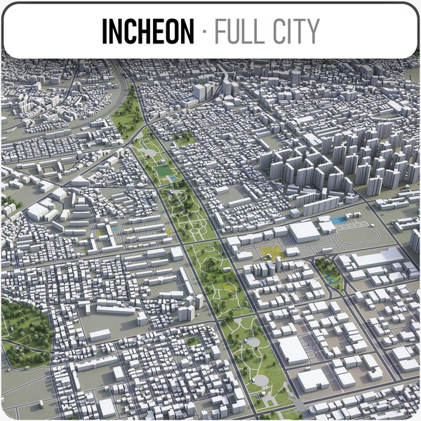 3D model incheon surrounding -