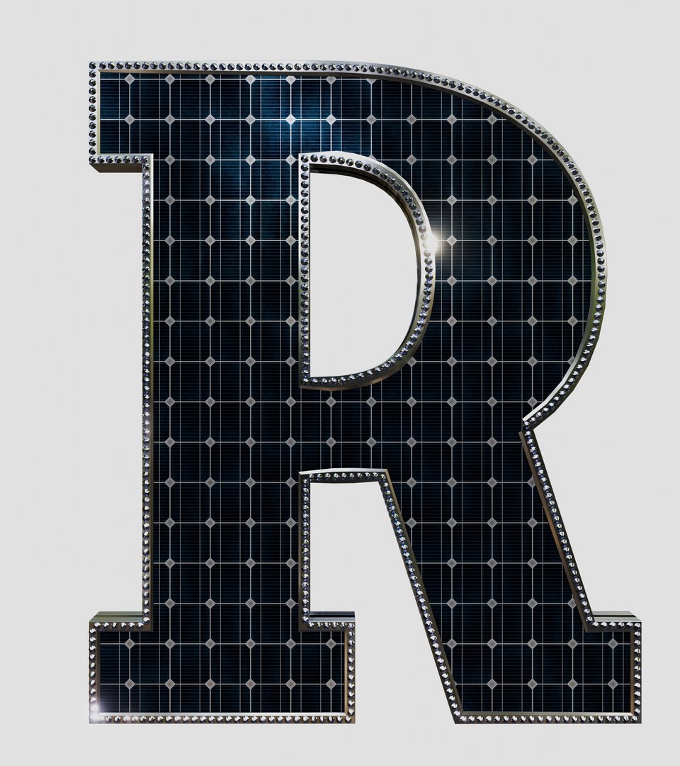 Solar Panel Letter - R 3D - TurboSquid 2242135