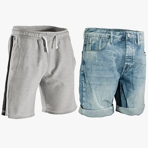 realistic men s shorts 3D model