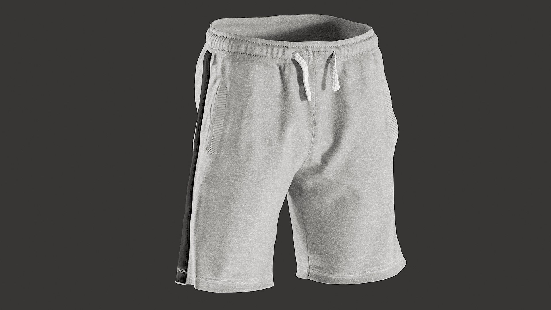 Realistic men s shorts 3D model - TurboSquid 1644374