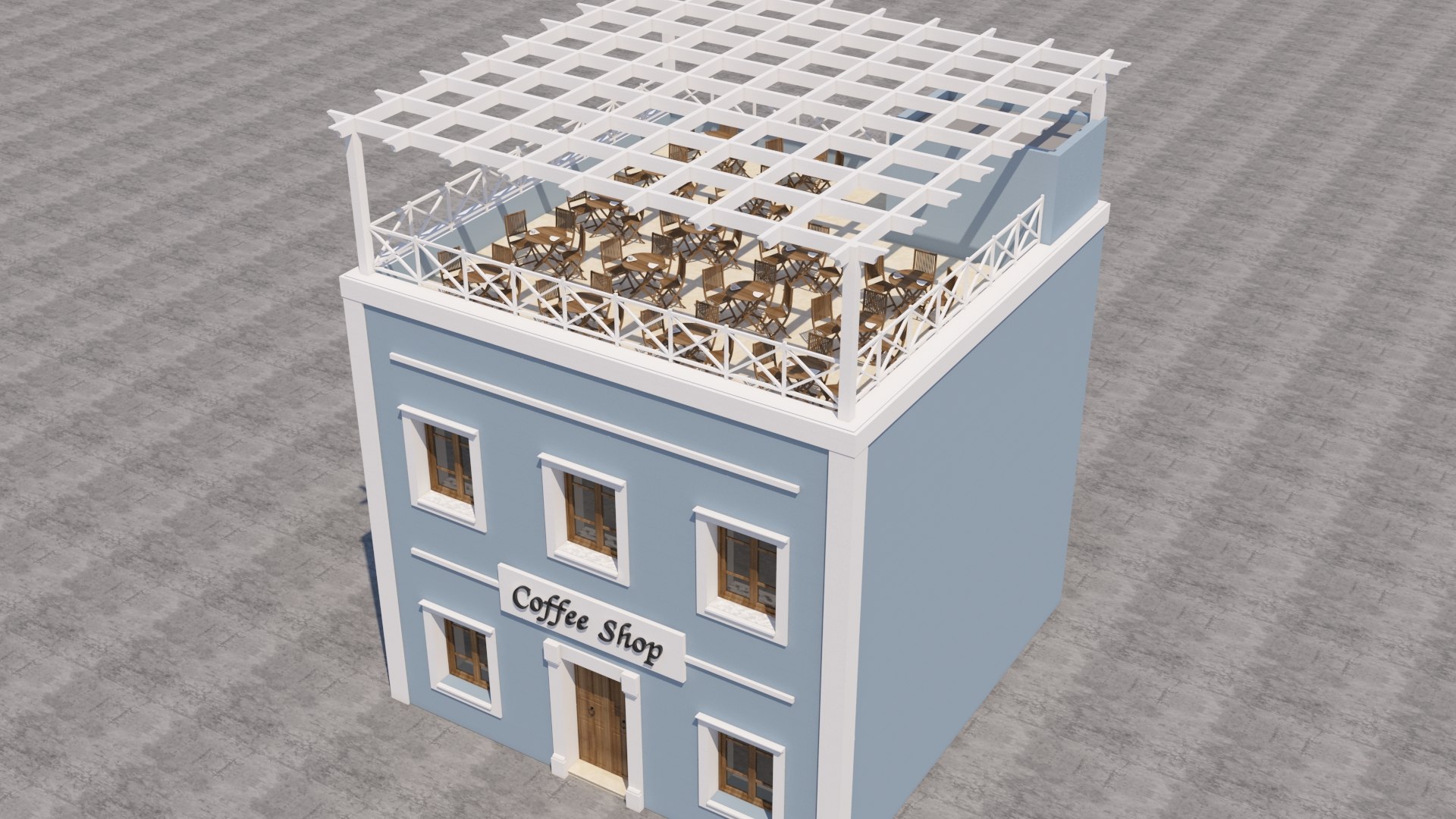 3D Mexican Coffee Shop Model - TurboSquid 2131265