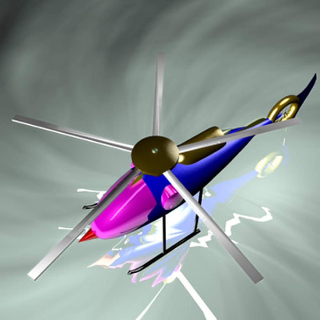 helicopter future science 3d model